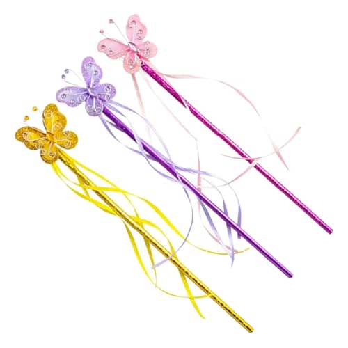HOOTNEE 3 Stück Feenstab, Bühnenhexenstäbe, Cosplay Stab, Requisite, Schmetterlinge, Feenstäbe, Kinderparty , Baby Mädchen Zubehör, Hexenstab Dekorationen, Kinder Feenstäbe, Feen Cosplay HOOTNEE 3 Stück Feenstab, Bühnenhexenstäbe, Cosplay Stab, Requisite, Schmetterlinge, Feenstäbe, Kinderparty , Baby Mädchen Zubehör, Hexenstab Dekorationen, Kinder Feenstäbe, Feen Cosplay von HOOTNEE