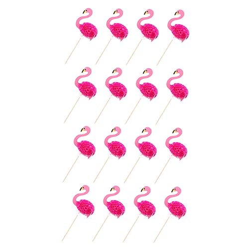 HOOTNEE 30 Stück Hawaiianische Tortendeko Kreative Cake Picks für Partytorten Tortenaufsätze mit Flamingo Design Hochzeiten und Feiern von HOOTNEE