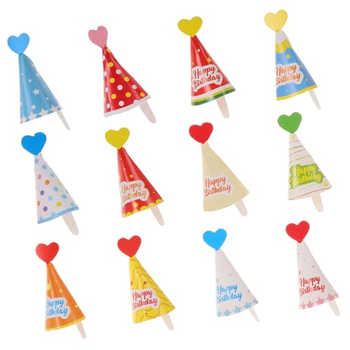 HOOTNEE 36 Stück Mini Geburtstagsmützen Cupcake Topper Teilig Lustige Koreanische Tortendeko für Kindergeburtstag und Partys Charmante Dekoration für Desserts und Muffins HOOTNEE 36 Stück Mini Geburtstagsmützen Cupcake Topper Teilig Lustige Koreanische Tortendeko für Kindergeburtstag und Partys Charmante Dekoration für Desserts und Muffins von HOOTNEE