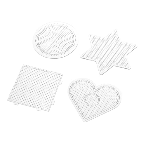 HOOTNEE 4 Stück Teiliges Kunststoff Steckplatten für Bügelperlen DIY mit Quadratischer Sechseckiger Runder und Herzform Leichte Wiederverwendbare Pegboards für Kreatives Basteln und HOOTNEE 4 Stück Teiliges Kunststoff Steckplatten für Bügelperlen DIY mit Quadratischer Sechseckiger Runder und Herzform Leichte Wiederverwendbare Pegboards für Kreatives Basteln und von HOOTNEE