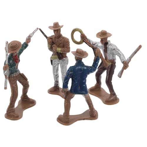 HOOTNEE 4 Stück Western Cowboy Figuren Teiliges Modell für Tischdekoration und Partybedarf Realistische Cowboy Figuren für Western Themen Events und Sammler Deko HOOTNEE 4 Stück Western Cowboy Figuren Teiliges Modell für Tischdekoration und Partybedarf Realistische Cowboy Figuren für Western Themen Events und Sammler Deko von HOOTNEE