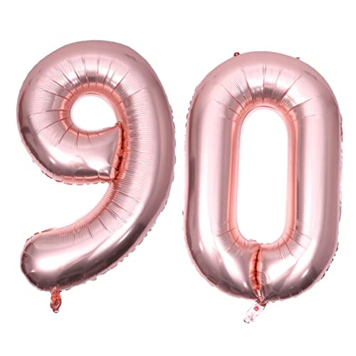 40 90 Buchstabenballons alles zum geburtstag dekorationen hochzeitsdeko hochzeits dekoration roségoldene Verzierungen Luftballons Zahlenballons Partyballons Anzahl das Banner von HOOTNEE