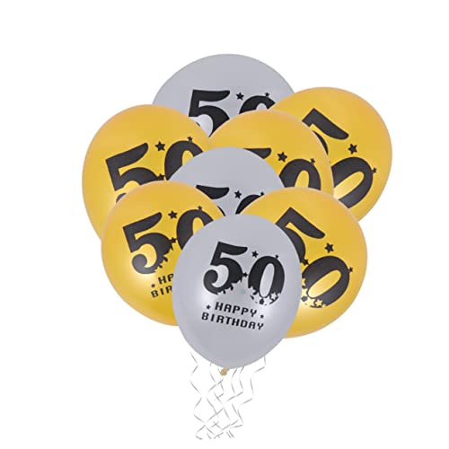 40 Stück 50 Geburtstagsdekorationen Luftballons balloons Weihnachtsdekoration Zahlenballons Partyballons geburtstagsbankett dekoration gedenken schmücken dekorative Gegenstände von HOOTNEE