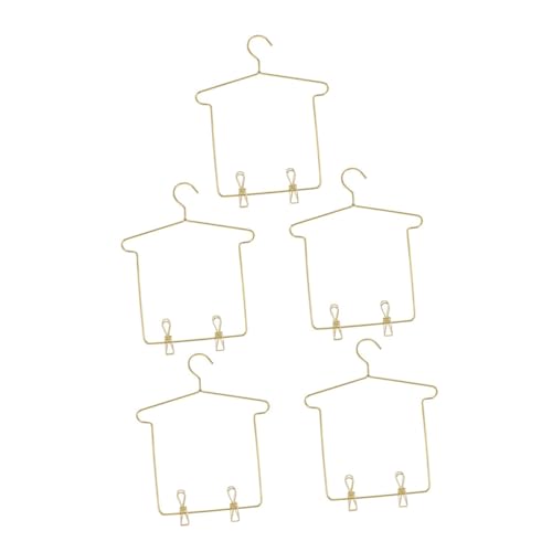 HOOTNEE 5 Sätze Kleiderbügel für Puppen Goldene Hosen und Rockbügel mit Clips Puppenzubehör für Puppenhausmöbel zum Organisieren von Puppenoutfits und Kleidung HOOTNEE 5 Sätze Kleiderbügel für Puppen Goldene Hosen und Rockbügel mit Clips Puppenzubehör für Puppenhausmöbel zum Organisieren von Puppenoutfits und Kleidung von HOOTNEE