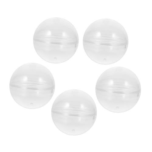 HOOTNEE 5 Stück Gacha Muschel, Party Für Kinder, Kapseln, Spielzeugkapseln, Befüllbare Bälle Für Verkaufsautomaten, Aufbewahrungsbehälter, Befüllbare Runde Hülle, Transparente Kapseln von HOOTNEE