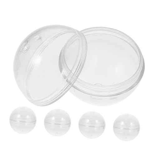 HOOTNEE 5 Stück Hochtransparente, Behandschuhte Schalenkugeln, Runde Kaugummi Nachfüllbälle, Befüllbare Preisbälle, Automatenbälle, Befüllbare Leere Bälle, Durchsichtige Automatenbälle, von HOOTNEE