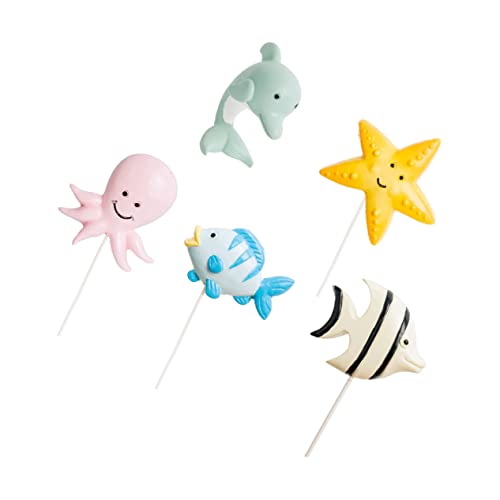 HOOTNEE 5 Stück Teiliges Cupcake Dekorationsset mit Meerestieren Party Deko für Geburtstagsfeiern Unterwasser Themen und Mehr HOOTNEE 5 Stück Teiliges Cupcake Dekorationsset mit Meerestieren Party Deko für Geburtstagsfeiern Unterwasser Themen und Mehr von HOOTNEE