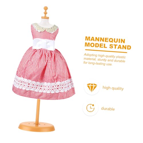 HOOTNEE 5 Stück Teiliges Puppenständer Weiß und Gold Kleidung Mannequin Stand für Doll Dress Support Puppenhalter für Puppenkleidung und Miniatur Dekoration Geeignet für Puppenhaus von HOOTNEE