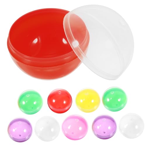 HOOTNEE 50 Stück Gasschalen, Kaugummispielzeug, Partygeschenke, Goodie Bags, Füller, Automatenkapseln, Plastik Ostereier In Großpackung, Befüllbare Automatenbälle, Leere Plastikbälle, von HOOTNEE