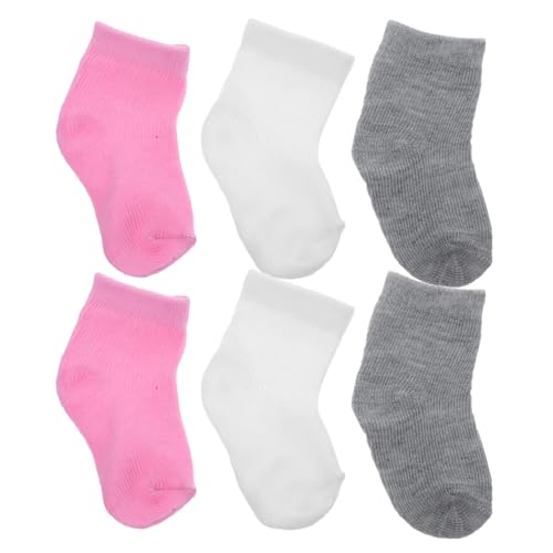 HOOTNEE 6 Paare Mini Puppensocken für Puppen Weiche für Babypuppen Puppenzubehör Praktische und Leicht Kleidung für Puppenfreundinnen für Reisen und Spielspaß von HOOTNEE