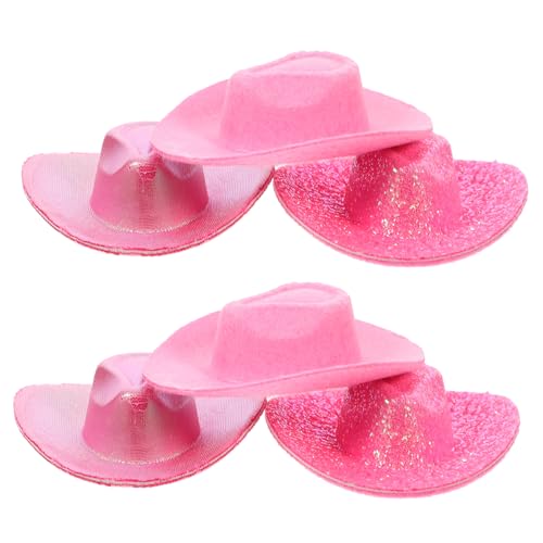 HOOTNEE 6 Stück Cowboy Hut Hüte für Bastelprojekte Niedliche Puppenhüte für Partys und Dekorationen für DIY Projekte Hochwertige Filzmaterialien von HOOTNEE