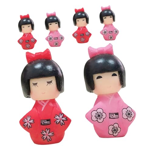 HOOTNEE 6 Stück Dekorationsset mit Traditionellen Japanischen Kimonopuppen Handgefertigte Figuren für Mikrolandschaften Schlafzimmer und Tischdekoration Asiatische für Stilvolle Wohnräume HOOTNEE 6 Stück Dekorationsset mit Traditionellen Japanischen Kimonopuppen Handgefertigte Figuren für Mikrolandschaften Schlafzimmer und Tischdekoration Asiatische für Stilvolle Wohnräume von HOOTNEE