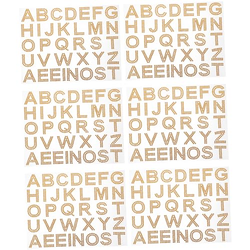 HOOTNEE 6blätter Dekorative Rhinestone Buchstaben Aufkleber Für Taschen Handyhüllen Und Kleidung Selbstklebende Wasserstein Sticker Goldfarbe HOOTNEE 6blätter Dekorative Rhinestone Buchstaben Aufkleber Für Taschen Handyhüllen Und Kleidung Selbstklebende Wasserstein Sticker Goldfarbe von HOOTNEE