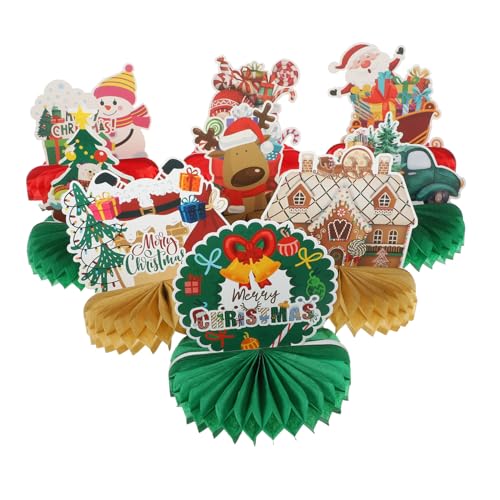 HOOTNEE Neun-teiliges Weihnachtswaben Tisch-waben-mittelstück Für Weihnachtsparty-Dekoration Weihnachtsdekoration Innen Mit Papierwaben HOOTNEE Neun-teiliges Weihnachtswaben Tisch-waben-mittelstück Für Weihnachtsparty-Dekoration Weihnachtsdekoration Innen Mit Papierwaben von HOOTNEE