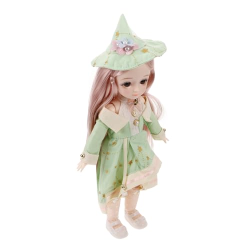 HOOTNEE Bjd-Puppe Mit Beweglichen Gelenken Süße Puppe Für Mädchen Inklusive Kleidung Schuhen Und Hut Kawaii-Puppe Aus Flusen Und Kunststoff von HOOTNEE