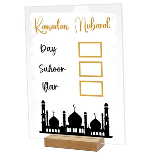 HOOTNEE Eid Mubarak Dekoration Ornament für Ramadan Fest mit Beschreibbarer Oberfläche Stilvolle Sichere und Praktische Festtagsdeko für Wohnzimmer und Schlafzimmer ohne Stift HOOTNEE Eid Mubarak Dekoration Ornament für Ramadan Fest mit Beschreibbarer Oberfläche Stilvolle Sichere und Praktische Festtagsdeko für Wohnzimmer und Schlafzimmer ohne Stift von HOOTNEE