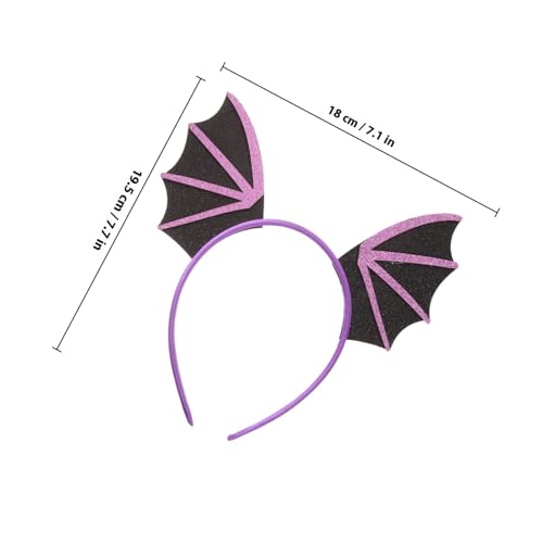 HOOTNEE Fledermaus Stirnband Kostüm Kopfbedeckung Themen Halloween Kopfbedeckung Großes Festival Haar Accessoire Flügel Halloween Fledermäuse Stirnband Teufels von HOOTNEE