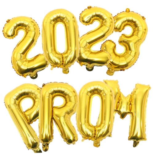 HOOTNEE Graduation Balloons Aluminiumfolie Partydeko Prom Ballons Gold Abschlussfeier Dekoration Wand Tisch Festlich Einfach Montierbar von HOOTNEE