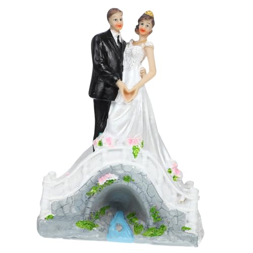HOOTNEE Hochzeitstortendekoration, Tischpaar Puppe, Hochzeits Braut Und Bräutigam Accessoire, Zarte Braut Und Bräutigam Figur, Braut Und Bräutigam Kuchenaufsätze, Zarte Hochzeitsdeko, von HOOTNEE