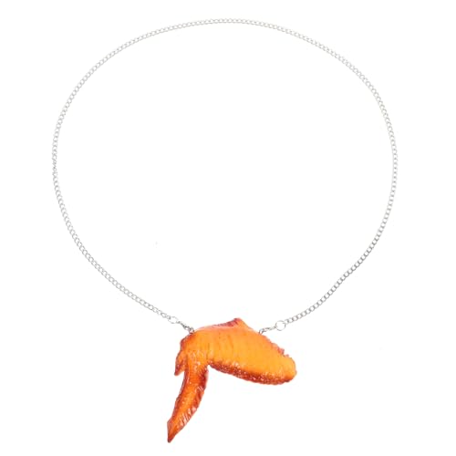 HOOTNEE Hühnerflügel Halskette, Gebratenes Hähnchen Ornament, Anhänger Für Frittierte Lebensmittel, Anhänger Für Gefälschte Lebensmittel, Simulation Von Lebensmittel Halskette, HOOTNEE Hühnerflügel Halskette, Gebratenes Hähnchen Ornament, Anhänger Für Frittierte Lebensmittel, Anhänger Für Gefälschte Lebensmittel, Simulation Von Lebensmittel Halskette, von HOOTNEE