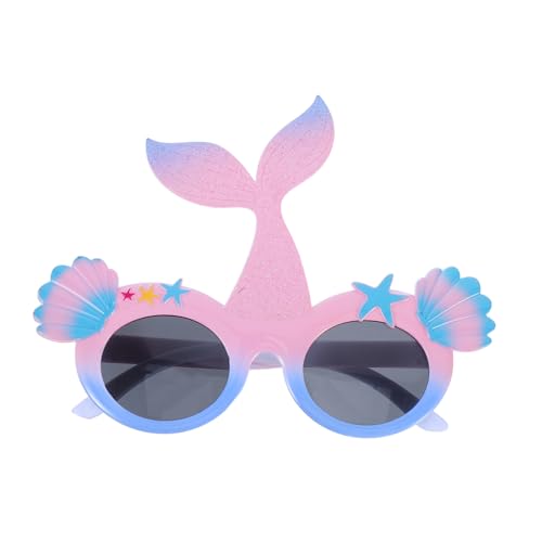 HOOTNEE Mermaid Sonnenbrille Lustige Tropische Brille für Hawaii Partys Party Mitgebsel für Farbenfrohes Design Strand und Maskenball Events von HOOTNEE