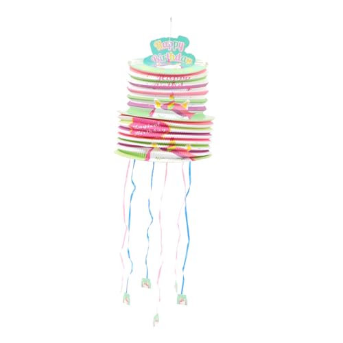 HOOTNEE Mini-Pull-Pina Spielzeug komfetti draussen Mexikanisches Partyzubehör Geburtstagsfeier Piñata Zuglinie Pinata falten Spiel Requisiten Geschenkbox schmücken Kind Draht ziehen Papier von HOOTNEE