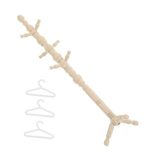 HOOTNEE Miniatur Kleidung Rack Für Puppen Vintage Kleidungshalter Mit Stabilen Für Puppenhaus Zubehör Für Puppenoutfits Aus Robustem von HOOTNEE