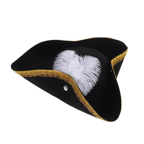 HOOTNEE Piratenhut mit Feder für Halloween und Cosplay Einzigartiges Kostümzubehör Hut mit Auffälliger Plume für Mottopartys und Verkleidungen Bequem HOOTNEE Piratenhut mit Feder für Halloween und Cosplay Einzigartiges Kostümzubehör Hut mit Auffälliger Plume für Mottopartys und Verkleidungen Bequem von HOOTNEE