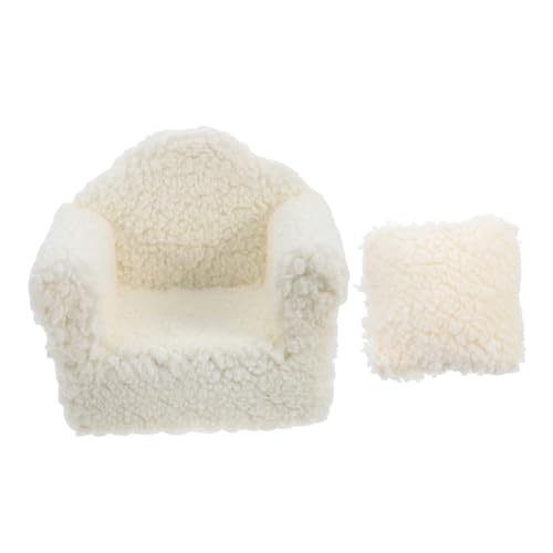 HOOTNEE Puppenhaus Sofa Couch Miniatur Sofa Kissen Puppenhaus Miniatur Sessel Miniatur Schlafzimmermöbel Miniatur Hauszubehör Möbelzubehör Modell Sofa Beige Plüschstoffe HOOTNEE Puppenhaus Sofa Couch Miniatur Sofa Kissen Puppenhaus Miniatur Sessel Miniatur Schlafzimmermöbel Miniatur Hauszubehör Möbelzubehör Modell Sofa Beige Plüschstoffe von HOOTNEE