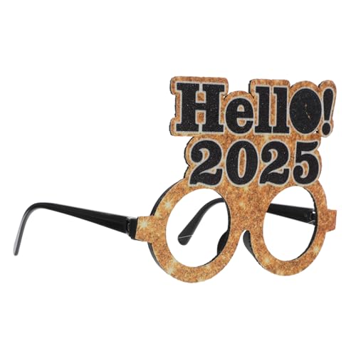 HOOTNEE Silvester Fotoautomaten Requisiten Neujahrs Foto Requisiten Frohes Neues Jahr Brillen Neujahrs Party Gefälligkeiten Frohes Neues Jahr Requisiten Frohes Neues Jahr Dekorationen von HOOTNEE