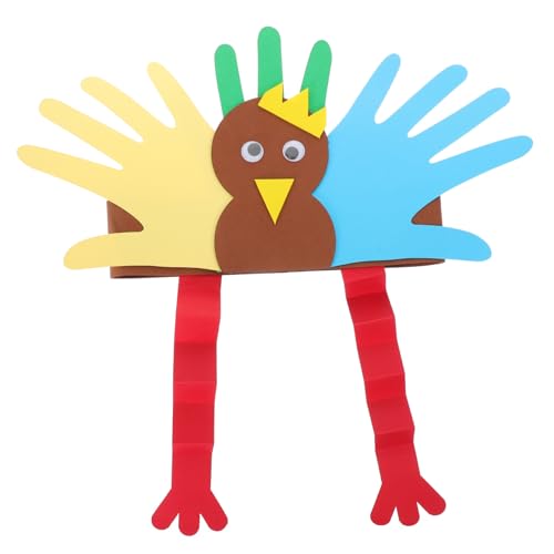 HOOTNEE Thanksgiving-hut Thanksgiving-partyhüte Thanksgiving-hüte Anzug Hüte Truthahnhut Perlmutt Lipgloss-hüte Combo-platte Kind Papier von HOOTNEE