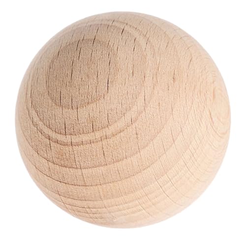 HOOTNEE Unbehandelte Runde Holzbälle: Runde 7,5 cm Große Kugel Für Familienspiele – Holz-krocketball Für Unterhaltung Im Garten Und Rasensport von HOOTNEE