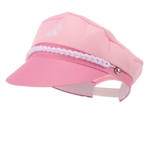 HOOTNEE Verstellbare Rosa Matrosen kapitänsmütze Dekorativer Bootshut für Damen und Herren Leichter Atmungsaktiver Party Cosplay hut für Yacht Strandurlaub HOOTNEE Verstellbare Rosa Matrosen kapitänsmütze Dekorativer Bootshut für Damen und Herren Leichter Atmungsaktiver Party Cosplay hut für Yacht Strandurlaub von HOOTNEE