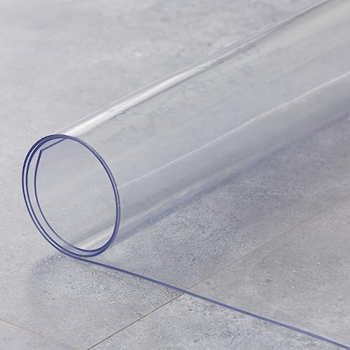 HOOZ 100x100cm Tischfolie Transparent 1,5mm Dick, Durchsichtige Tischdecke Schutz und Eleganz für Ihren Tisch, Wasserfest und Abwischbar PVC Tischschutz, Verschiedenen Größen (Quadratisch) von HOOZ