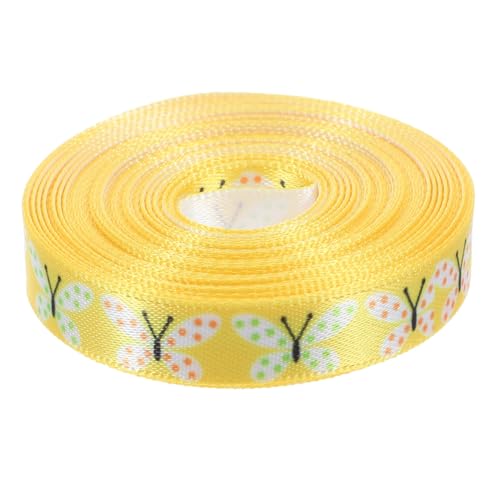 HORIALENCE 1 Rolle Geschenkverpackungsband Süßes Band Festival Geschenkband Schleifenband Für Ornamente Heimgeschenkband Verpackungsband Für Gelbes Polyester HORIALENCE 1 Rolle Geschenkverpackungsband Süßes Band Festival Geschenkband Schleifenband Für Ornamente Heimgeschenkband Verpackungsband Für Gelbes Polyester von HORIALENCE