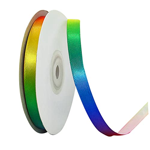 HORIALENCE 1 Rolle Regenbogen Polyesterband Hochdichtes Farbenfrohes DIY Geschenkband Breit für Bastelprojekte Dekoration Kuchen und Blumen für Verpackungen und Kreative Projekte HORIALENCE 1 Rolle Regenbogen Polyesterband Hochdichtes Farbenfrohes DIY Geschenkband Breit für Bastelprojekte Dekoration Kuchen und Blumen für Verpackungen und Kreative Projekte von HORIALENCE