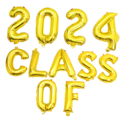 HORIALENCE 1 Satz Abschlussballons Set Goldene Folienballons für Graduation Party Deko und Außendekoration Einfache Anwendung Tolle Foto Requisiten für Bleibende Erinnerungen von HORIALENCE