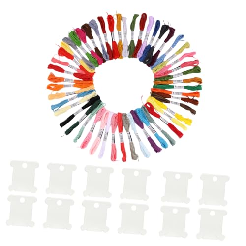 HORIALENCE 1 Satz Farben Premium Stickgarn Set für Kreuzstich Winding Plate Baumwollfäden für DIY Bastelprojekte Handwerkszubehör für Kreative mit Familie und Freunden HORIALENCE 1 Satz Farben Premium Stickgarn Set für Kreuzstich Winding Plate Baumwollfäden für DIY Bastelprojekte Handwerkszubehör für Kreative mit Familie und Freunden von HORIALENCE
