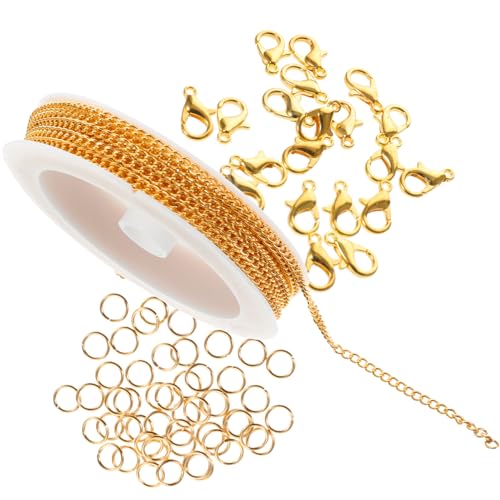 HORIALENCE 1 Satz Gliederkette Schmuckherstellung mit Karabinerverschlüssen und Biegeringen für DIY Armbänder und Accessoires Robuste Langlebige Materialien für Basteln HORIALENCE 1 Satz Gliederkette Schmuckherstellung mit Karabinerverschlüssen und Biegeringen für DIY Armbänder und Accessoires Robuste Langlebige Materialien für Basteln von HORIALENCE