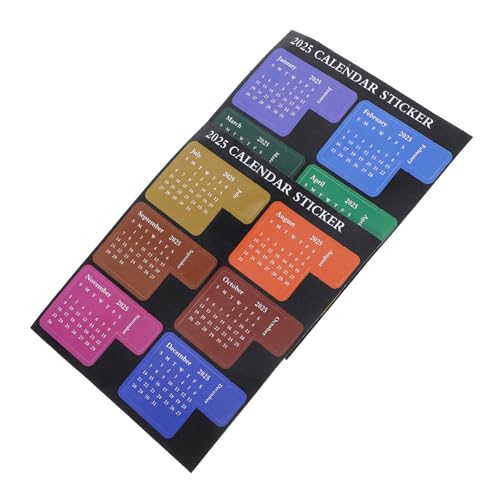 HORIALENCE 1 Satz Monatliche Tab Sticker für Notizbuch Selbstklebende Kalenderaufkleber für Bunte Index Aufkleber für Planer für Schüler und Büroangestellte von HORIALENCE