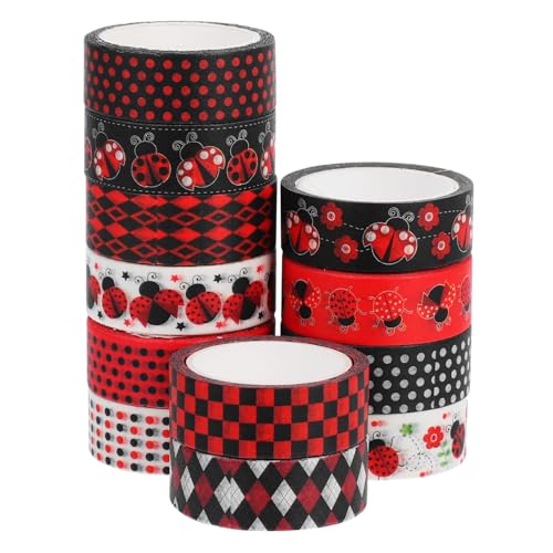 HORIALENCE 1 Satz Sieben-sterne-marienkäfer-klebeband Farbiges Malerband Whiteboard-klebeband Hochzeits-washi-tape Washi Tape Zum Aufzeichnen Urlaubs-washi-tape Farbband Japanisches Papier HORIALENCE 1 Satz Sieben-sterne-marienkäfer-klebeband Farbiges Malerband Whiteboard-klebeband Hochzeits-washi-tape Washi Tape Zum Aufzeichnen Urlaubs-washi-tape Farbband Japanisches Papier von HORIALENCE