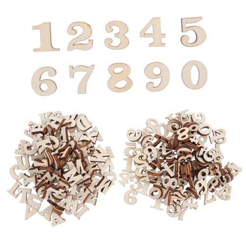HORIALENCE 1 Satz Teiliges Set Holzbuchstaben Und Zahlen Unbemalt Robustes Holz Vielseitig Für Diy Bastelprojekte Frühkindliches Lernen Wohn Und Klassenzimmerdekoration 200 Stück von HORIALENCE