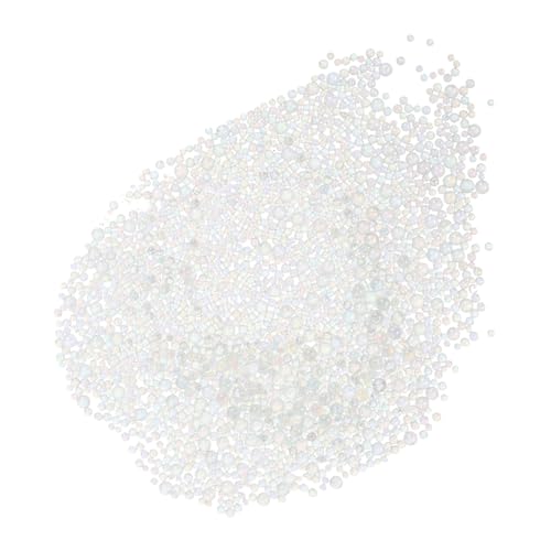 HORIALENCE 1 Satz Transparente Iridescente Glasperlen für Maniküre und Bastelprojekte Ungebohrte Perlen für Diy Schmuck und Dekoration Farben von HORIALENCE