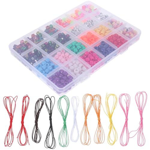 HORIALENCE 1 Schachtel Acryl Buchstabenperlen für Schmuckherstellung DIY Perlen für Armbänder und Fußkettchen Tragbare Alphabetische Perlen Vielseitige Bastelperlen von HORIALENCE