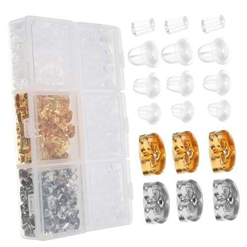 HORIALENCE 1 Schachtel Ohrringrücken Silikon ohrring stopper ohrring zubehör Ohrstopfen schmuckherstellung zubehör Ohrring zurück Gummirücken für durchbohrte Ohrringe Schmuckzubehör Kieselgel von HORIALENCE
