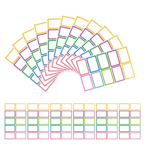 HORIALENCE 10 Blatt Beschriftungsaufkleber Farbige Selbstklebende Namensschilder für Büro Zuhause Wiederbeschreibbare Etiketten für Klassifizierung und Organisation HORIALENCE 10 Blatt Beschriftungsaufkleber Farbige Selbstklebende Namensschilder für Büro Zuhause Wiederbeschreibbare Etiketten für Klassifizierung und Organisation von HORIALENCE