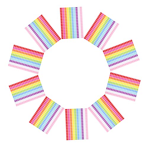 HORIALENCE 10 Blatt Farbaufkleber Selbstklebende Ablösbare Etiketten Farbig Sortiert Büroaufkleber Schlüsselaufkleber Codierung Rechteckig Bunte Aufkleber Farbsortieraufkleber HORIALENCE 10 Blatt Farbaufkleber Selbstklebende Ablösbare Etiketten Farbig Sortiert Büroaufkleber Schlüsselaufkleber Codierung Rechteckig Bunte Aufkleber Farbsortieraufkleber von HORIALENCE