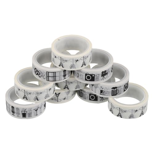 HORIALENCE 10 Rollen Washi Tape Für Heimwerker, Masking Tapes, Dekoratives Klebeband, Selbstklebendes Geschenkband Für Notizbücher, Sammelalben Und Fotoalben HORIALENCE 10 Rollen Washi Tape Für Heimwerker, Masking Tapes, Dekoratives Klebeband, Selbstklebendes Geschenkband Für Notizbücher, Sammelalben Und Fotoalben von HORIALENCE