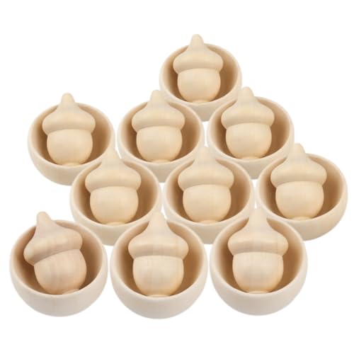 HORIALENCE 10 Sätze DIY Holzschalen und Eicheln für Teiliges Bastelset zum Malen für Fantasie für Eltern Junge Mädchen Aktivitäten und Deko HORIALENCE 10 Sätze DIY Holzschalen und Eicheln für Teiliges Bastelset zum Malen für Fantasie für Eltern Junge Mädchen Aktivitäten und Deko von HORIALENCE