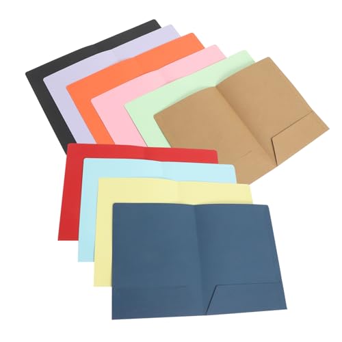 HORIALENCE 10 Stück Aktenordner Schulmappen Mit Taschen Aktentaschenordner Dateiordner-organizer Trennwände Mit Taschen Ordner Mit Brads Portfolio-ordner Ordner Mit Ordnern Papier von HORIALENCE
